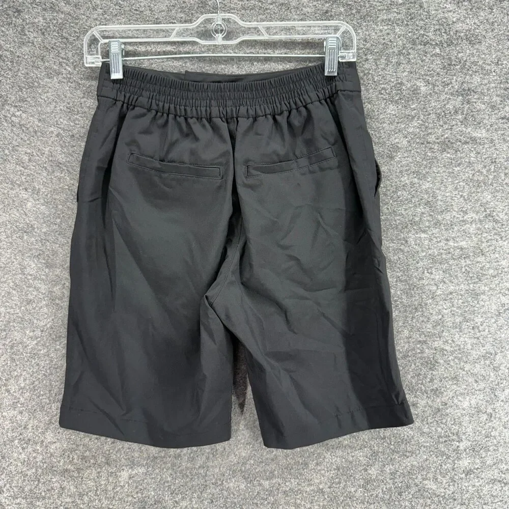 Tommy Bahama Shorts Men 28 Black Mid Rise Elastic Waist Golf Bermuda Pockets